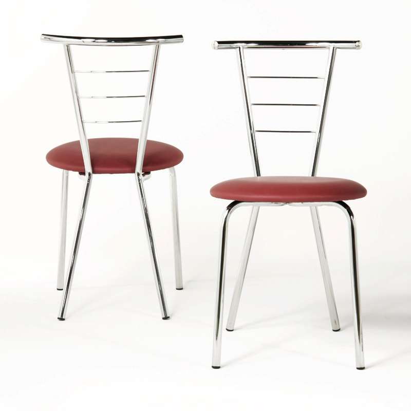 Chaise de cuisine en métal Valérie  4 Pieds  tables, chaises et tabourets