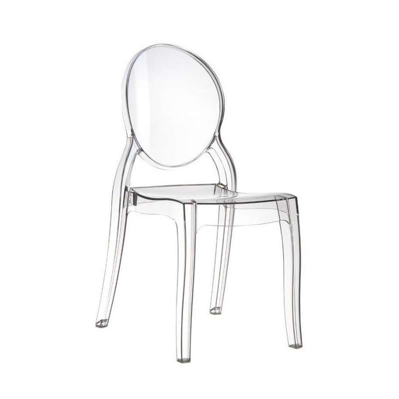 chaise ronde transparente