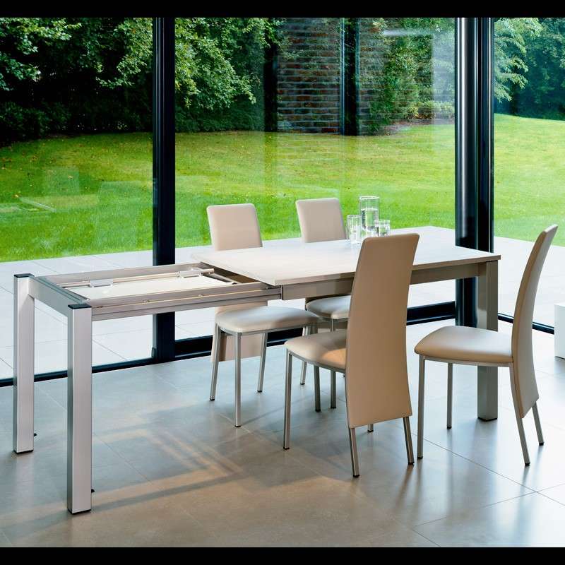 Table de cuisine rectangulaire en stratifié avec allonge Valencia  4