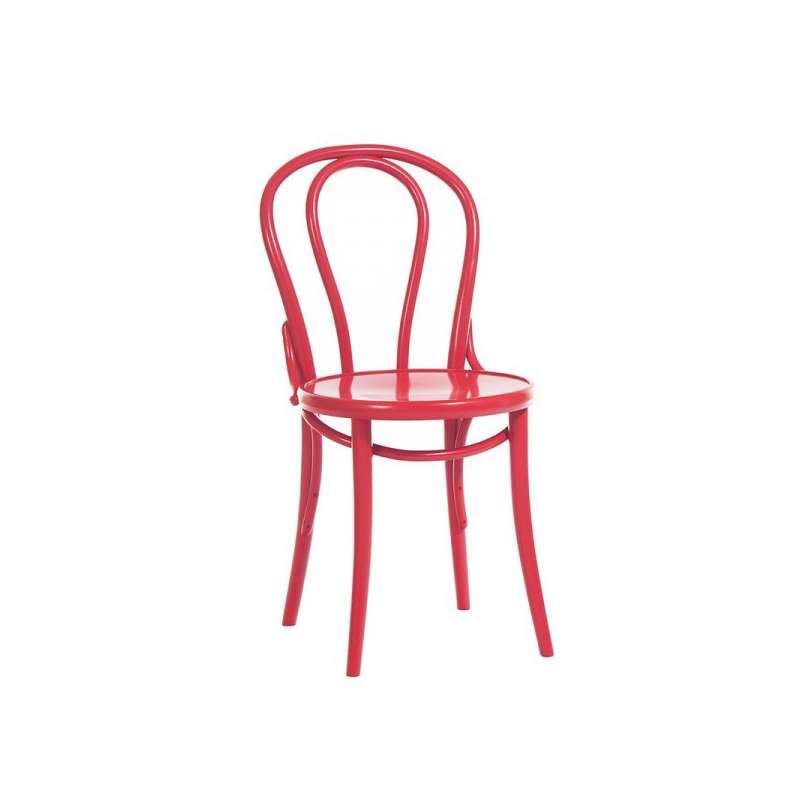 chaise bistrot bois rouge