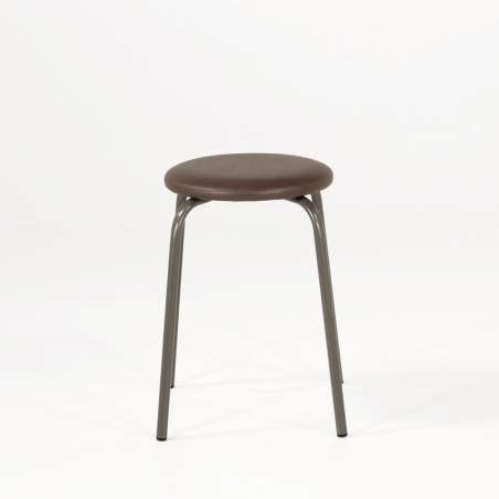 Tabouret bas empilable en métal - TabRond 2