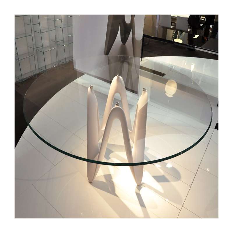 Table à manger / ronde / design organique / en Solid Surface ELLIPSE ...