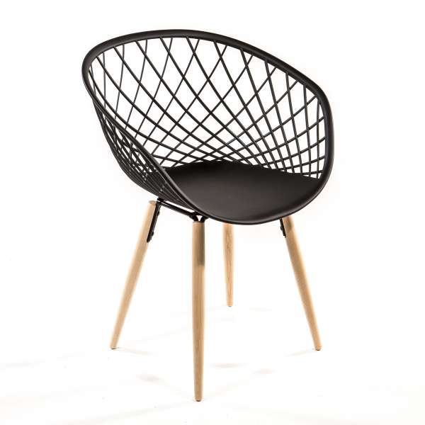 Fauteuil Bois Design : Fauteuil design en polypropyl?ne et bois naturel – Sidera – 4 Pieds Fauteuil Bois Design : Fauteuil design en polypropyl?ne et bois naturel – Sidera – 4 Pieds