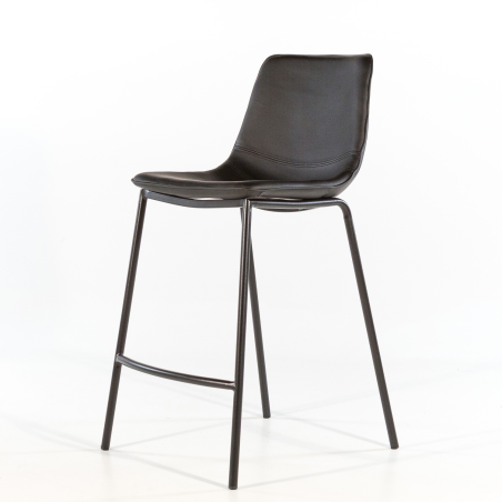 Tabouret coque snack noir
