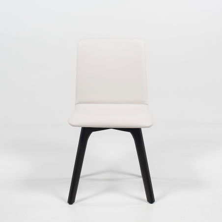 Chaise de salle à manger en synthétique et bois - Plaza