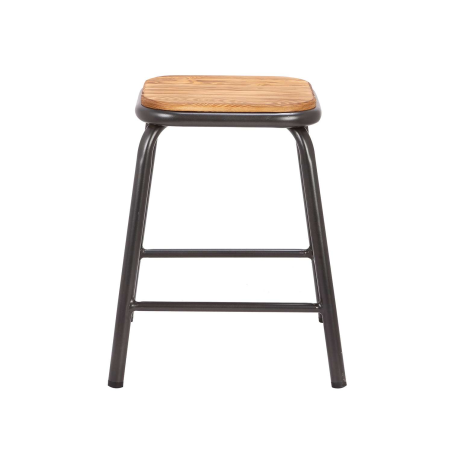 Tabouret bas industriel en métal - Matis