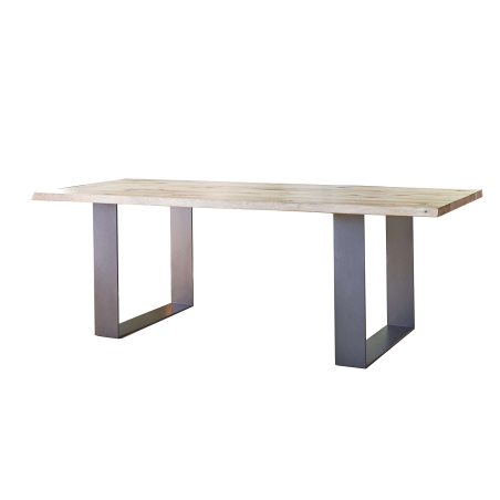 Table industrielle en chêne massif et métal - Carte