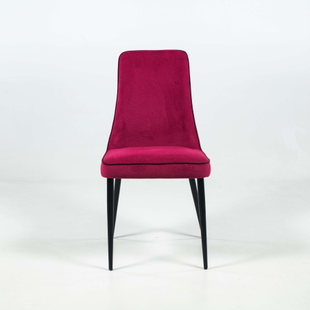 Chaise italienne en tissu gamme Terra et pieds en métal - Nadine