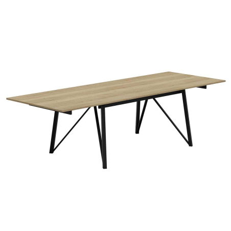 Table design extensible en stratifié et pieds en métal - Wacko
