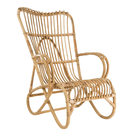 Fauteuil en rotin vintage - Marlène