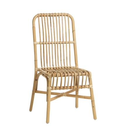 Chaise ethnique en rotin naturel - Valérie
