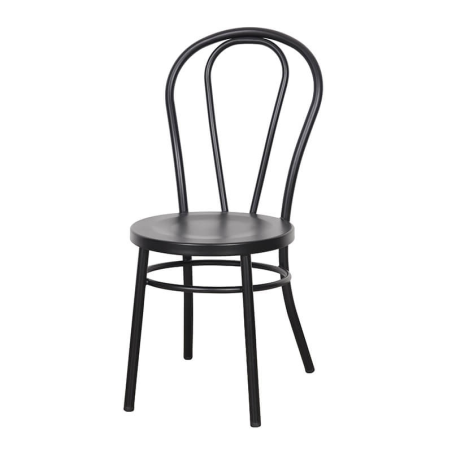 Chaise bistrot style vintage noire - Madina