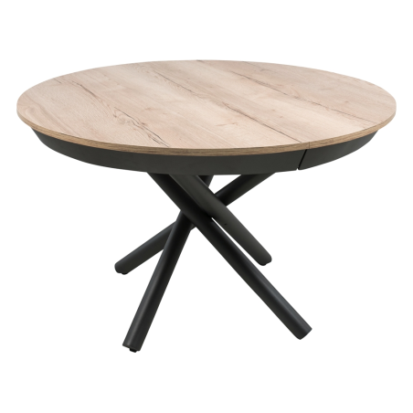 Table ronde extensible design en mélaminé et pied mikado - Fahrenheit
