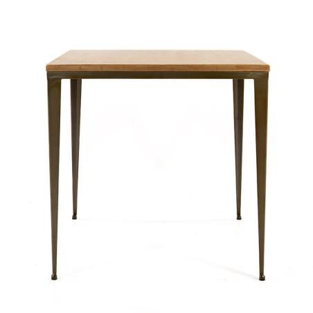 Table industrielle coloris acier brut vernis 48 - M412-90 