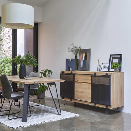 Table industrielle extensible pieds en épingle - Fusion