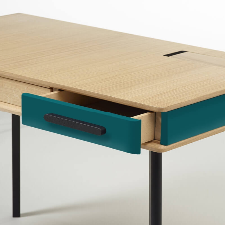 Bureau made in France en bois avec tiroirs