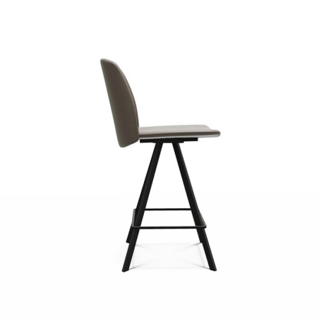 Tabouret haut de style moderne coloris taupe - BarFiona