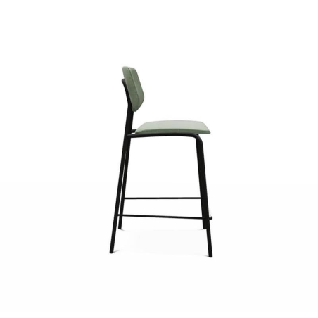 Tabouret snack vert pastel en tissu de style rétro - Lago-Bar