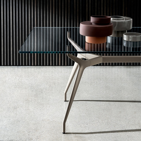 Table italienne rectangulaire en verre - Arkos Sovet®