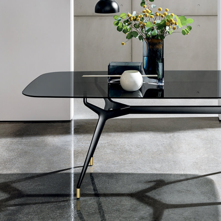 Table design en verre avec bords arrondis - Arkos Sovet®