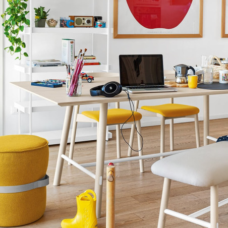 Table rectangulaire nordique en bois massif - Yo Connubia®