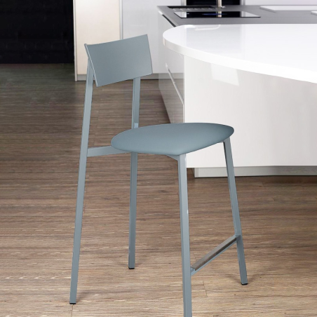 tabouret snack contemporain en métal noir fabriqué en France