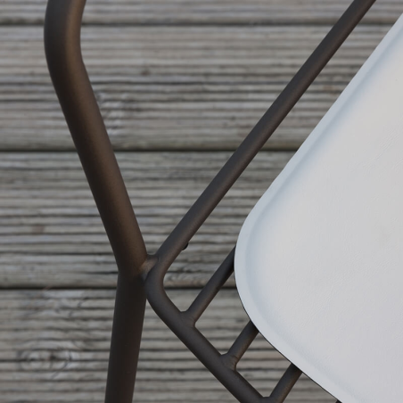 Fauteuil extérieur design empilable en métal - Jasmine