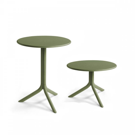 Petite table de jardin vert kaki à hauteur modulable en polypropylène - Spritz