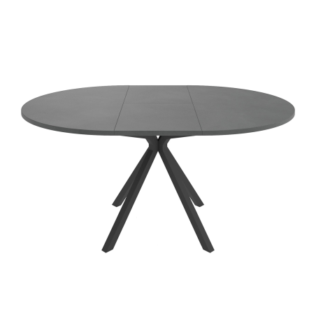 Table ronde extensible en stratifié et métal - Onyx