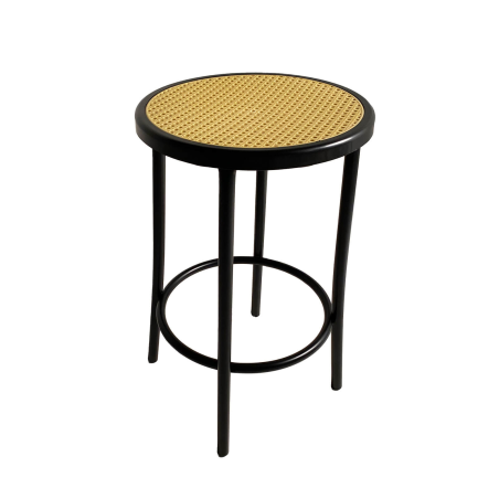 Tabouret bistrot sans dossier assise imitation cannage fabriqué en France - Bistro