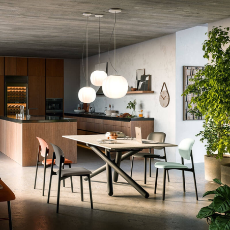 Chaise empilable en polypropylène recyclé - Zero Connubia®