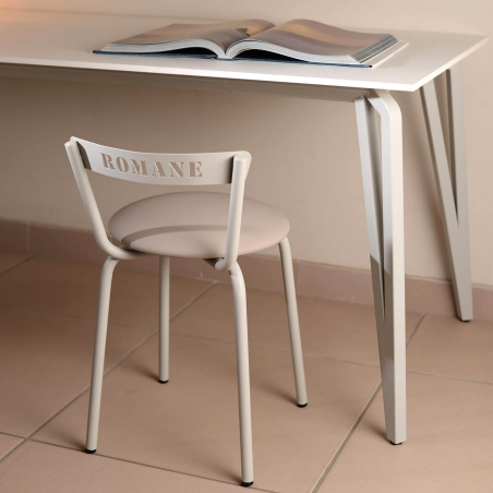 Chaise pour enfant française en métal avec assise rembourrée - Xoxo Carrier®