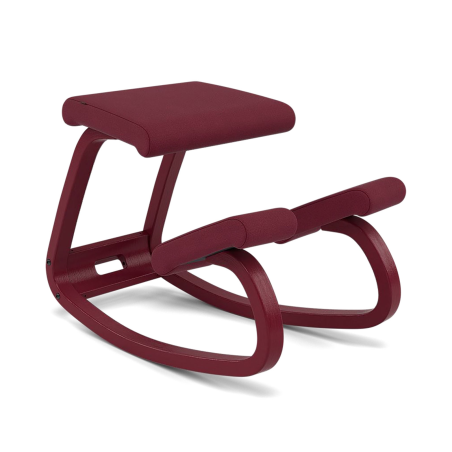 Chaise de bureau ergonomique à bascule en tissu bordeaux - Variable Monochrome Varier®