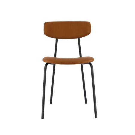 Chaise vintage en synthétique avec pieds en métal - Lazi