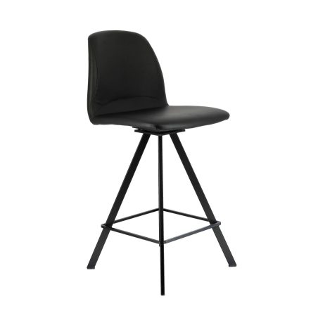 Tabouret snack pivotant moderne noir - Girona