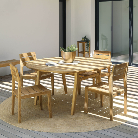 Chaise de terrasse en teck massif - ODA