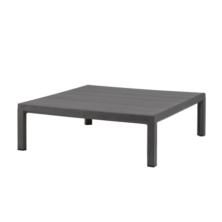 Table basse de jardin carrée en polypropylène anthracite - Maximo