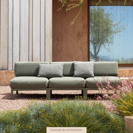 Fauteuil de jardin confortable sans accoudoirs vert - Maximo