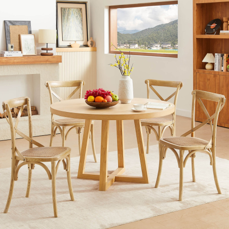 Chaise bistrot en bois naturel - Cabaret