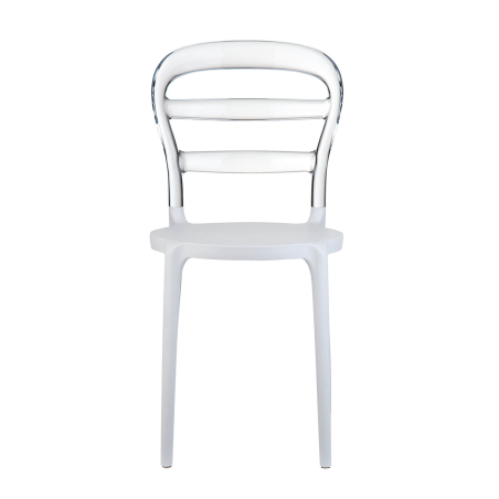 Chaise design en plexi et polypropylène