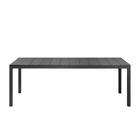Table de jardin en aluminium anthracite rectangulaire fabriquée en Italie - Rio