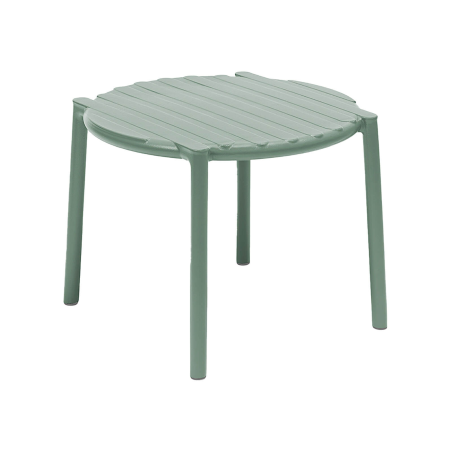 Table basse de jardin ronde empilable vert menthe fabriquée en Italie - Doga
