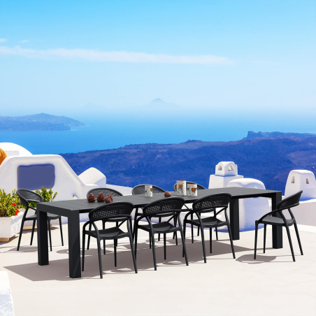 Chaise design de jardin empilable en polypropylène - Sunset