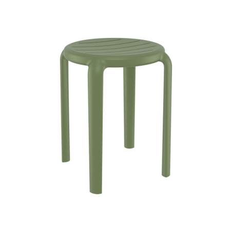 Tabouret bas de jardin vert en polypropylène - Tom