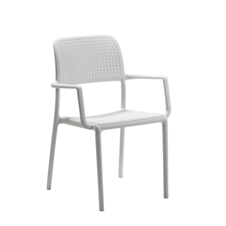 Fauteuil en polypropylène blanc - Bora