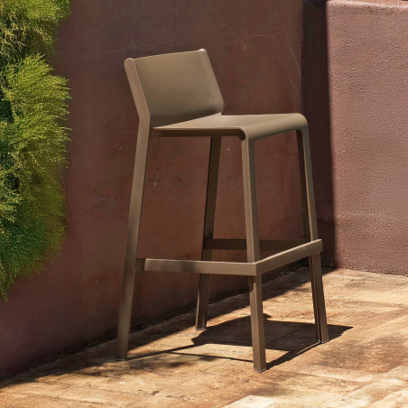 Tabouret de bar de jardin empilable en polypropylène - Trill 