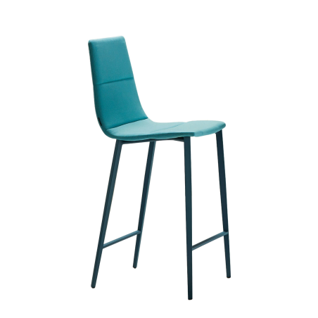 Tabouret snack assise matelassée en tissu - Salt Mobliberica