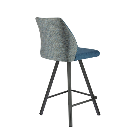 Tabouret hauteur 65 cm pivotant bicolore avec pieds en métal - Emma