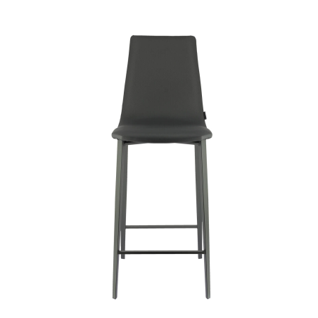 Tabouret hauteur 65 cm coque en simili et pieds en métal - Salt Mobliberica®