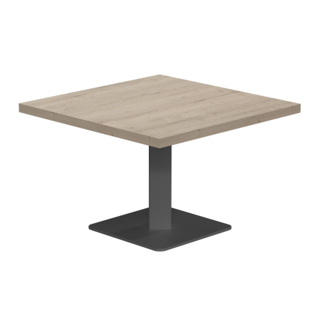 table basse carrée en stratifié et métal ibero mini 